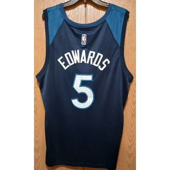 Anthony Edwards (Nike)-(Minnesota)-(Blue)-(Jersey)-(New Condition)-(SizeXL)-$100 - Picture 5 of 11
